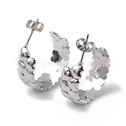 Серьги-гвоздики в форме сердца из нержавеющей стали 304 EJEW-I284-01P