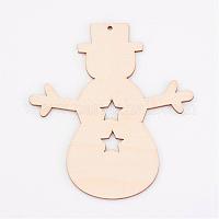 Неокрашенные деревянные подвески&nbsp;WOOD-K005-14