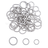 UNICRAFTALE 3 Sizes 60pcs 6/8/10mm Twisted Open Jumps Rings 304 Stainless  Steel Jump Rings Connectors O Rings for DIY Bracelet Necklaces Jewelry