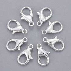 Silver Color Plated Alloy Lobster Claw Clasps X-E105-S