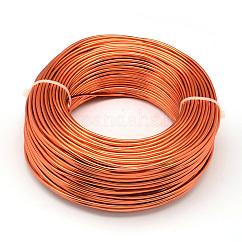 Alambre de aluminio anodizado, alambre artesanal de metal flexible, alambre artesanal flexible, para hacer bisutería artesanal, rojo naranja, 20 diámetro, 0.8mm, 300 m / 500 g (984.2 pies / 500 g)