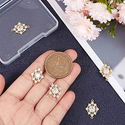 8 шт. латунные подвески-коннекторы из прозрачного кубического циркония&nbsp;ZIRC-BBC0001-37