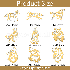 Никелевые декоративные наклейки DIY-WH0450-166