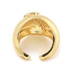 Открытое кольцо-манжета из прозрачного кубического циркония RJEW-L121-013G