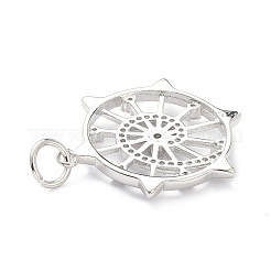 Латунные микропаве прозрачные подвески с фианитом&nbsp;ZIRC-L091-103P