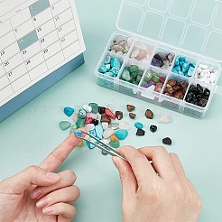 250 г 10-х цветных бусин из натуральных и синтетических драгоценных камней&nbsp;G-NB0002-58