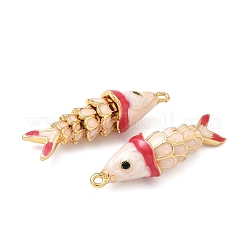 Подвески из латуни микропаве с фианитами и эмалью KK-H526-03G-08