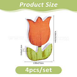 ПВХ тюльпан скульптура витрина украшения&nbsp;DJEW-WH0058-41