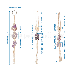 3 шт. 3 стиля нерегулярный драгоценный камень подвесной кулон украшение&nbsp;HJEW-EL0001-08