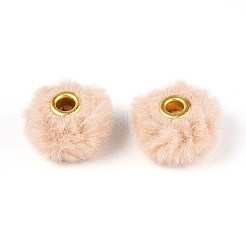 Европейские бусины с имитацией кроличьей шерсти&nbsp;FIND-WH0126-574S