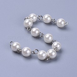 Цепочки из жемчуга из окрашенного стекла ручной работы AJEW-JB00487-01