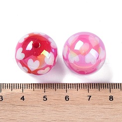 Переливающиеся акриловые бусины с УФ-покрытием OACR-B021-01