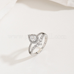 Латунные кольца с микропаве из кубического циркония&nbsp;IQ6889-6