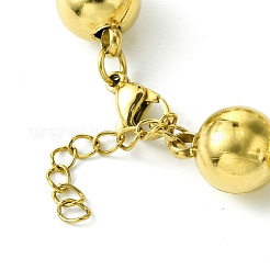 Ионное покрытие (ip) 304 нержавеющая сталь 10 мм круглые шариковые звенья браслеты для женщин BJEW-C066-05C-G