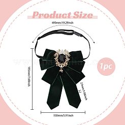 Fliege aus Polyester mit Brosche aus einer Legierung aus Glas&nbsp;AJEW-WH0481-784B