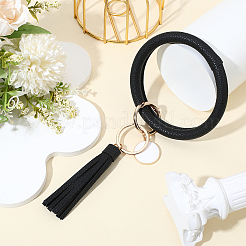 1 брелок из искусственной кожи с кисточками на запястье&nbsp;BJEW-CL0001-30B