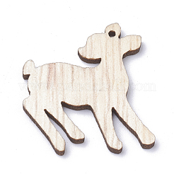 Неокрашенные деревянные большие кулоны X-WOOD-S040-19