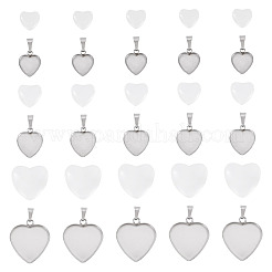 DIY Herz Anhänger Bausätze aus 304 Edelstahl&nbsp;DIY-TA0014-36
