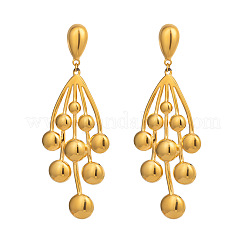 Ветка из нержавеющей стали 304 с круглыми подвесными серьгами-гвоздиками PH4691