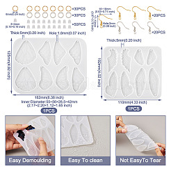 2 шт. 2 стильных силиконовых Молды для сережек-подвесок в форме крыльев DIY-TA0005-42