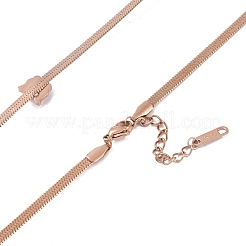 Ионное покрытие (ip) 304 нержавеющая сталь змея цепи ожерелья NJEW-G081-13RG