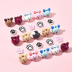 40шт 10 стиля натуральных деревянных бусин WOOD-FS0001-35