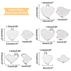 400 шт. 5 подвески из нержавеющей стали 304 STAS-DC0004-08