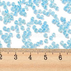 Гальванический прозрачный стеклянный бисер&nbsp;SEED-S042-16A-02