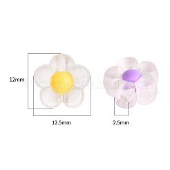 60шт 6 цвета прозрачные акриловые бусины TACR-CC0001-01