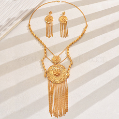 Комплекты серег и ожерелий с полыми круглыми кисточками для женщин RX4513