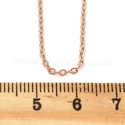 Messing-Kettenhalsketten für Damen&nbsp;NJEW-D302-48RG