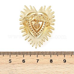 Anneaux de manchette en laiton micro pave zircone cubique&nbsp;RJEW-P155-04C-G