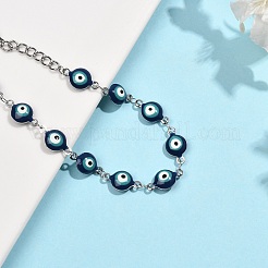 Pulseras de eslabones de acero inoxidable 304 pulidas a alto brillo&nbsp;BJEW-K265-007P-01