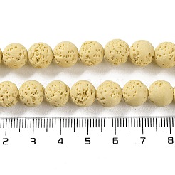 Fili di perline sintetiche tinte in pietra lavica&nbsp;G-H311-08C-05