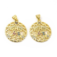 Латунные микро проложить кубического циркония подвески&nbsp;KK-H441-30G