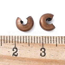 つぶし玉カバーカシメ玉カバー  ニッケルフリー  赤銅鉱  直径約5mm  厚さ4mm  穴：2mm&nbsp;EC266-2NFR
