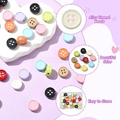 40шт 10 цвета сплава эмалевые бусины&nbsp;FIND-CJ0004-68