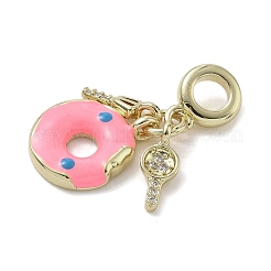 Латунь микропаве прозрачный кубический цирконий европейские подвески с подвесками KK-K368-27G