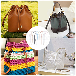 8 Stück 8 Farben PU-Leder Kordelzug für Bucket Bag&nbsp;DIY-CL0001-44