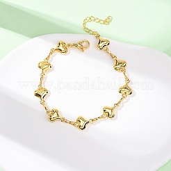 Браслеты из латунной цепочки для женщин&nbsp;BJEW-C140-05G