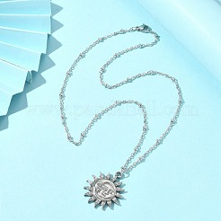 Collier pendentif en acier inoxydable 304 anti-ternissement pour filles et femmes&nbsp;NJEW-JN04280-02