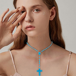 Светящиеся пластиковые ожерелья с подвесками&nbsp;NJEW-DC0001-06A