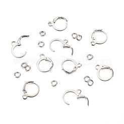 Messing-Huggie-Hoop-Ohrringzubehör & offene Sprungringe&nbsp;KK-TA0007-84A-P