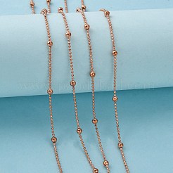 電気メッキ真鍮丸いボールチェーン  ハンダ付け  ローズゴールド  1.5mm&nbsp;X-CHC-L019-71RG