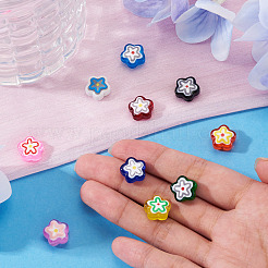 10 Stück handgefertigte Glas-Emaille-Perlen in 10 Farben&nbsp;GLAA-TA0003-96