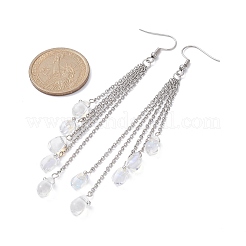 Orecchini con nappe in catene in acciaio inossidabile 304&nbsp;EJEW-JE05411