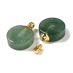 Подвески для флаконов с натуральным зеленым авантюрином G-Z039-02G-04