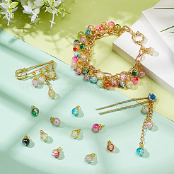 100шт 10 цвета подвески из сплава стекла&nbsp;PALLOY-PH01832