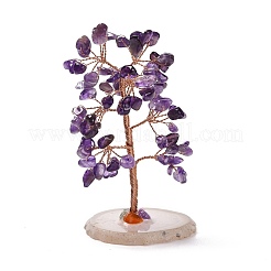 Натуральные аметистовые чипсы и украшения для пьедестала из агата&nbsp;DJEW-A001-04J