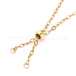 Изготовление регулируемых ожерелий с текстурированными цепочками из нержавеющей стали 304 AJEW-JB01395